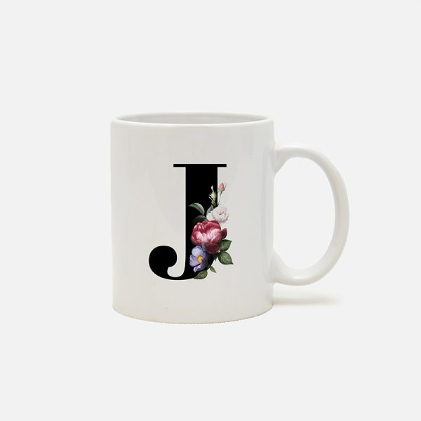ماگ سرامیکی حرف J