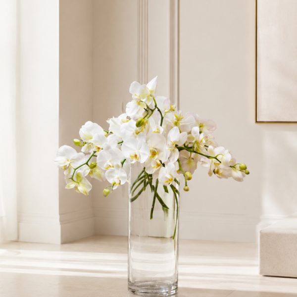 جار گل ارکیده سفید Ribbona   کد 222
