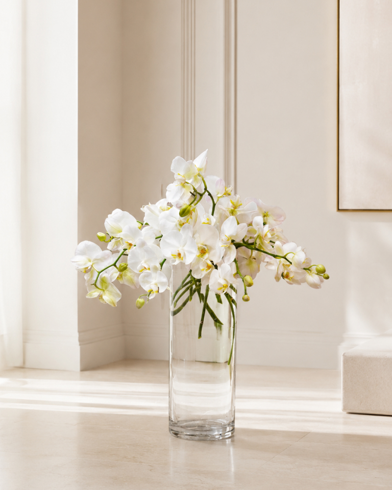جار گل ارکیده سفید Ribbona کد 222
